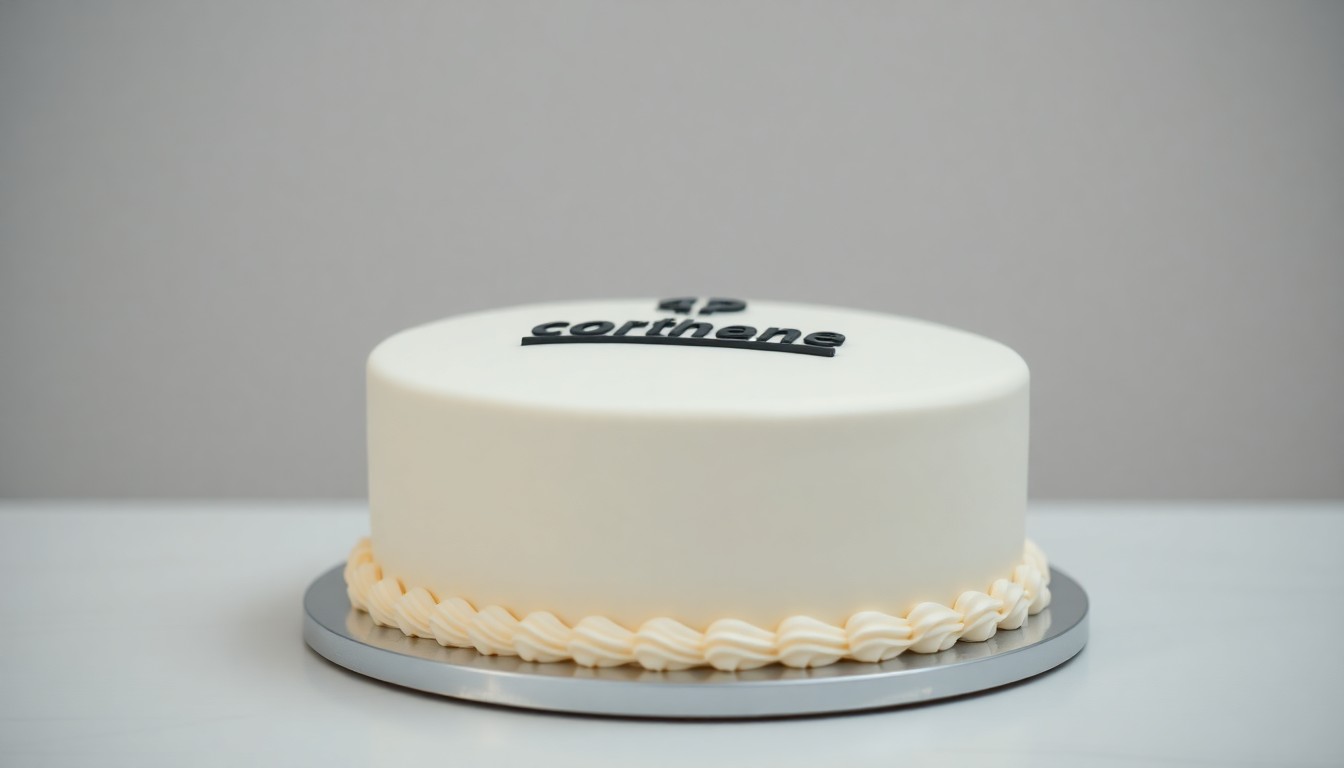 Bolo corporativo com logo