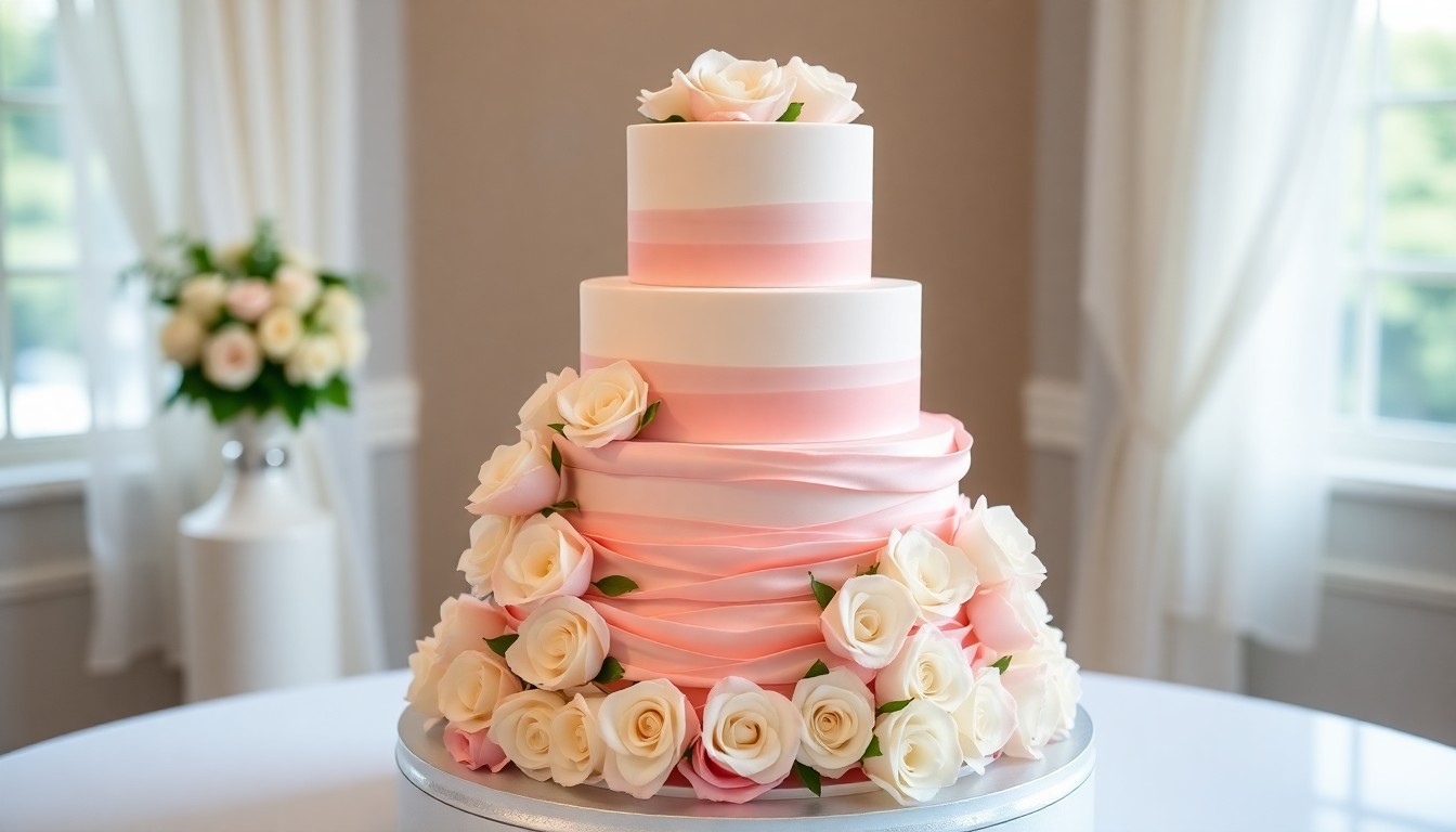 Bolo de casamento minimalista